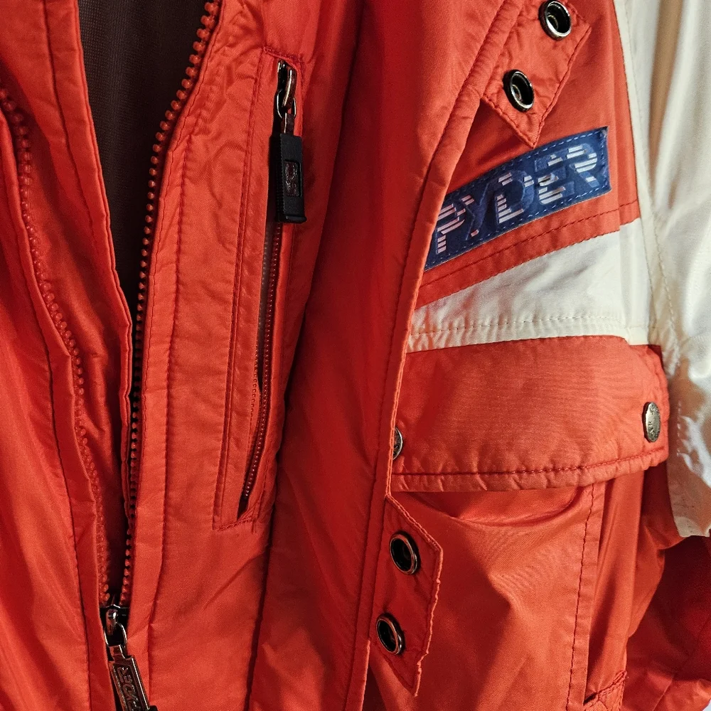 Spyder Ski Suit Snowsuit Bib Jumpsuit Men's L Thinsulated Lite Loft Red Blue - Picture 5 of 7